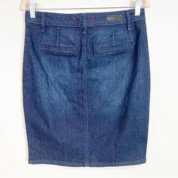 SANCTUARY DARK DENIM JEAN BUTTON FRONT PENCIL SKIRT WOMENS SZ 29 - Picture 3 of 4